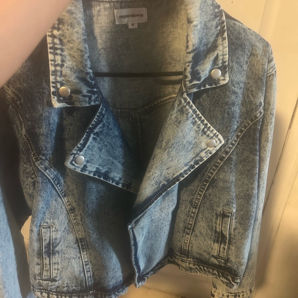 Superdown Acid Wash Denim Jacket